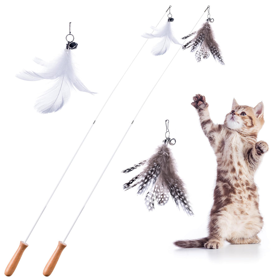 Interactive Cat Wand Feather Toy