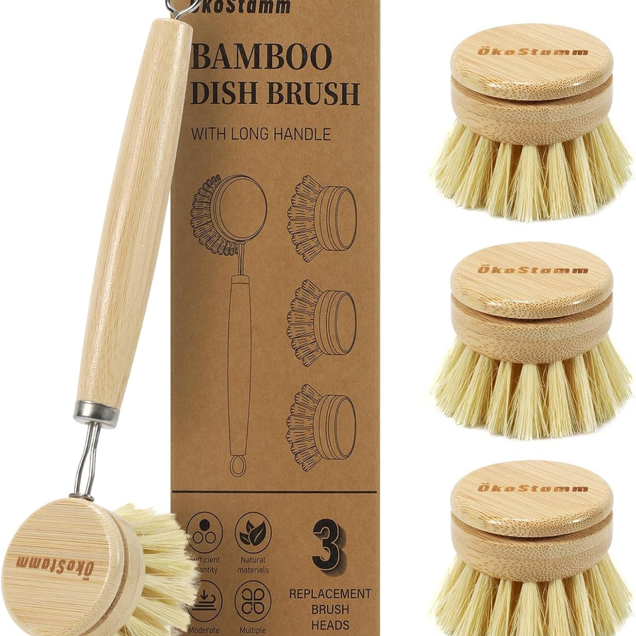 Bamboo Dish Brush with Replaceable Head