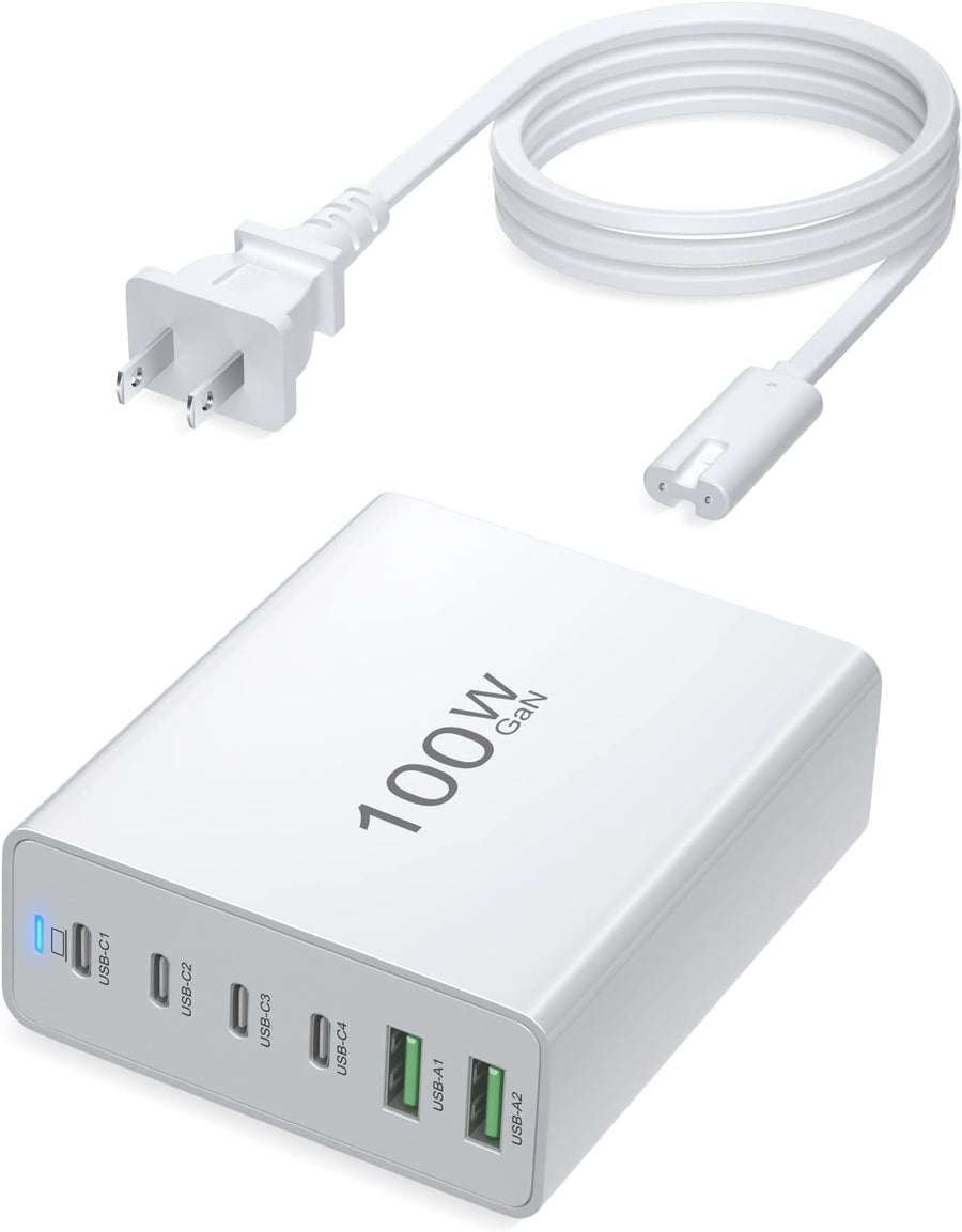 USB-C 100W GaN Charging Station 6-Port