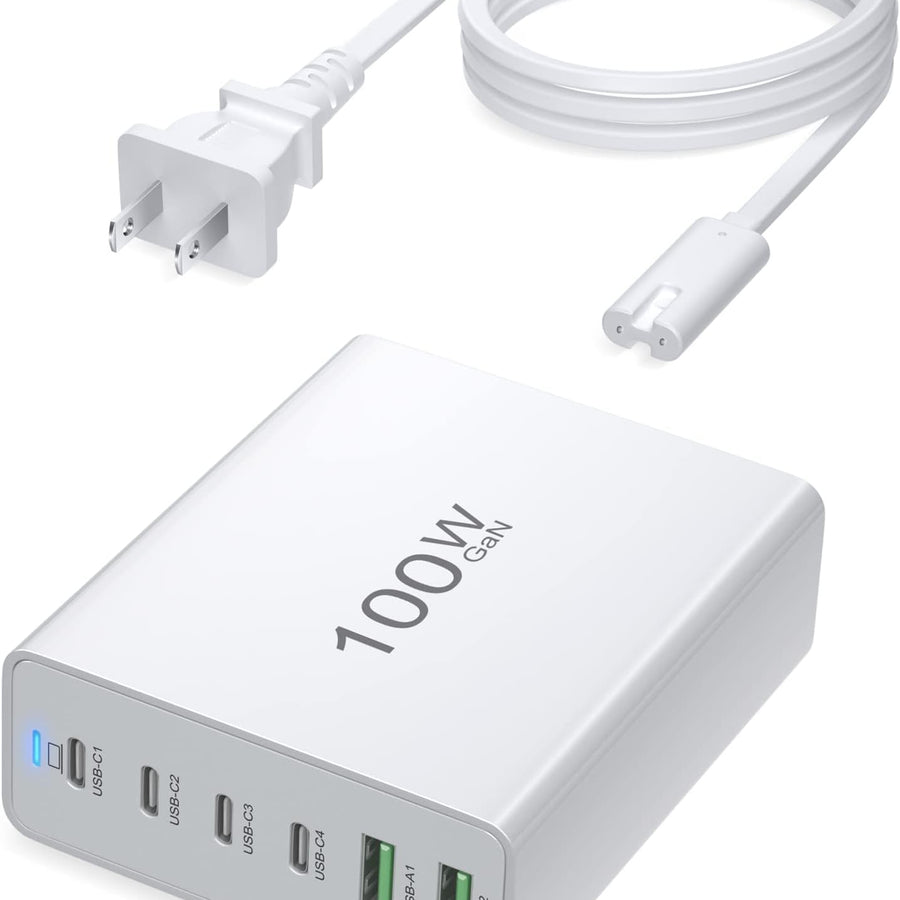 USB-C 100W GaN Charging Station 6-Port