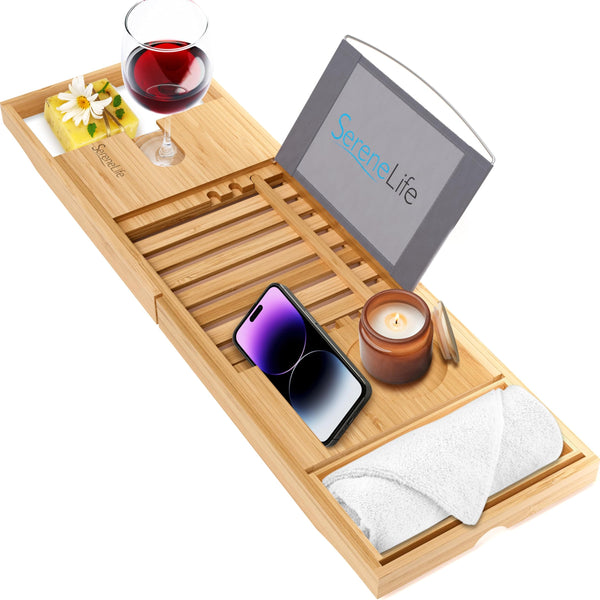 Foam Bath Tray Bamboo Caddy