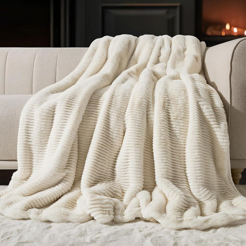 Faux Fur Throw Blanket Soft 50x60