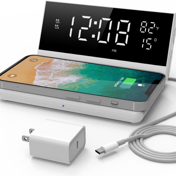 Digital Alarm Clock with USB Charger