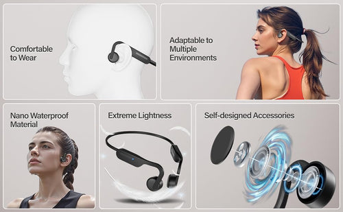 Focus Music Headphones Bone Conduction
