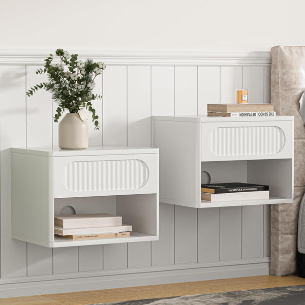 Floating Nightstand Wall-Mounted Set of 2