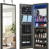 Over-Door Jewelry Organizer Mirror