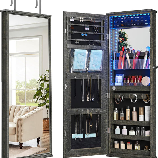 Over-Door Jewelry Organizer Mirror