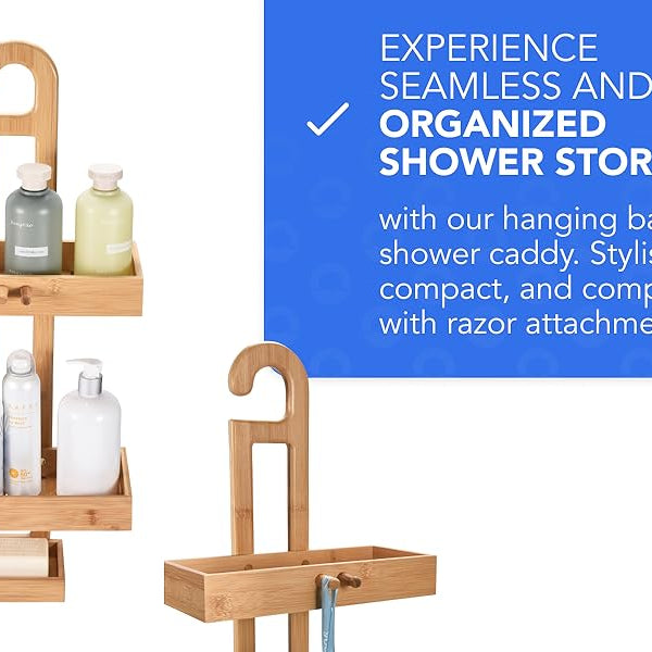 Bamboo Shower Caddy Organizer