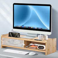 Desk Shelf Riser Bamboo 2-Tier