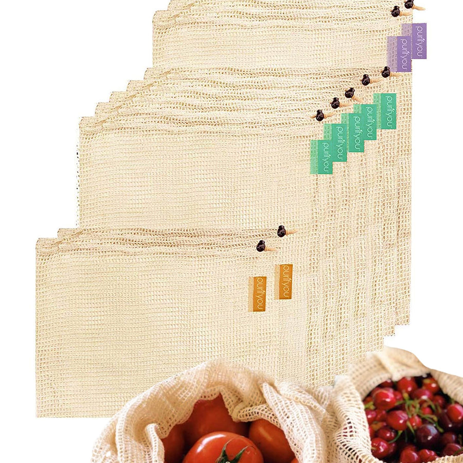 Organic Cotton Produce Bags 10-Pack