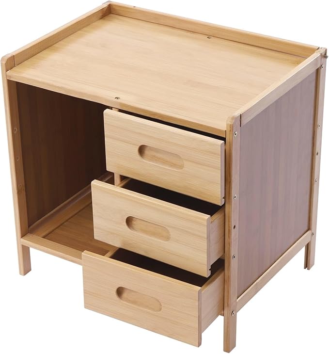 Bamboo Bedside Table Organizer