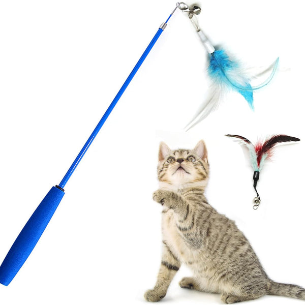 Interactive Cat Wand Feather Toy