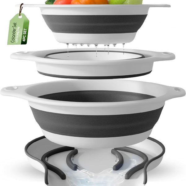 Collapsible Silicone Colander Set