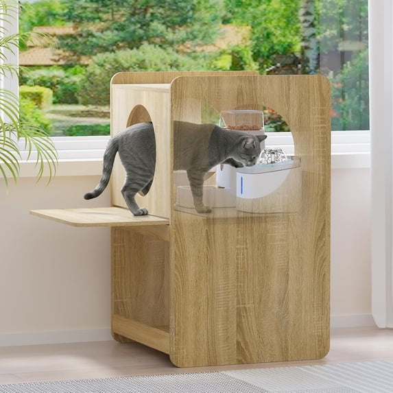 Elevated Cat Feeding Station