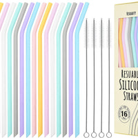 Reusable Silicone Straws Set of 8
