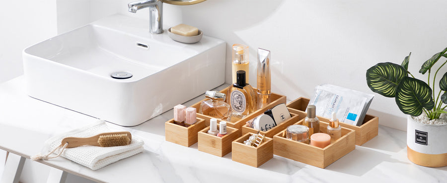 Bamboo Bathroom Vanity Organizer