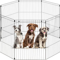 Foldable Dog Exercise Playpen 8-Panel