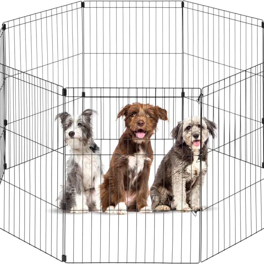 Foldable Dog Exercise Playpen 8-Panel