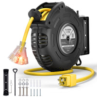 Retractable Extension Cord Reel 25ft