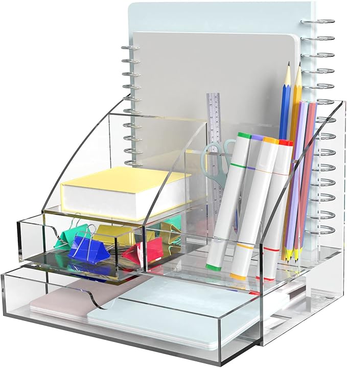 Acrylic Desk Organizer Set Clear