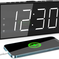 Digital Alarm Clock with USB Charger