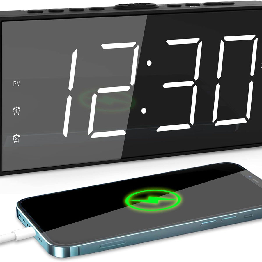 Digital Alarm Clock with USB Charger