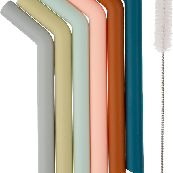 Reusable Silicone Straws Set of 8