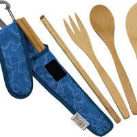 Bamboo Travel Utensil Set with Case