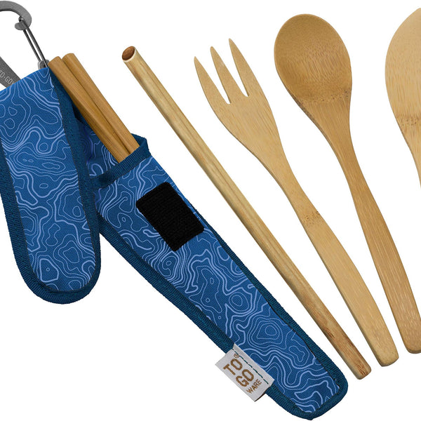 Bamboo Travel Utensil Set with Case
