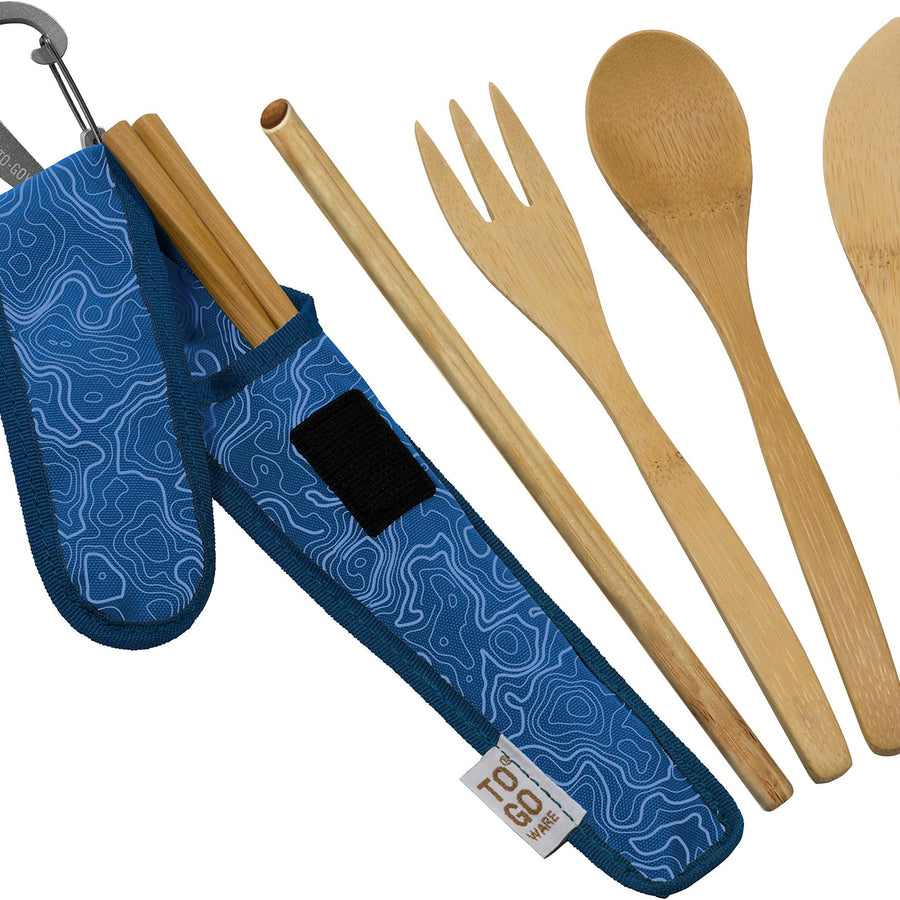 Bamboo Travel Utensil Set with Case