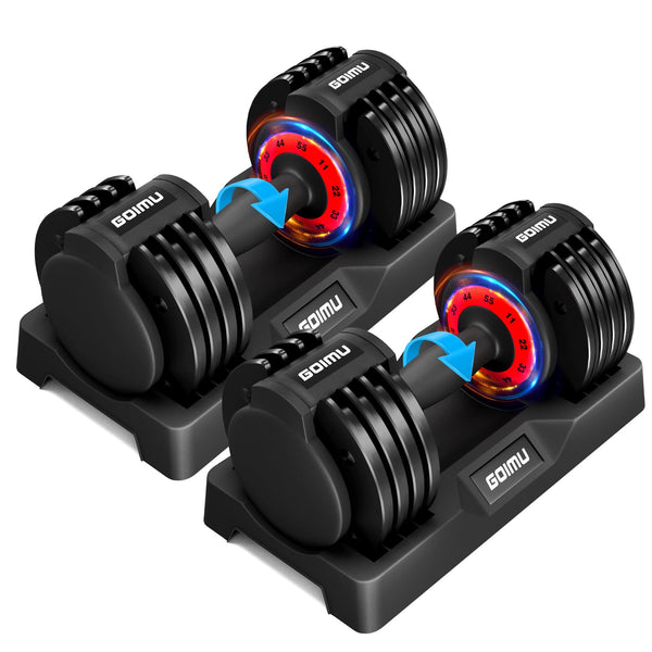 Adjustable Dumbbell Set 5-52.5lbs
