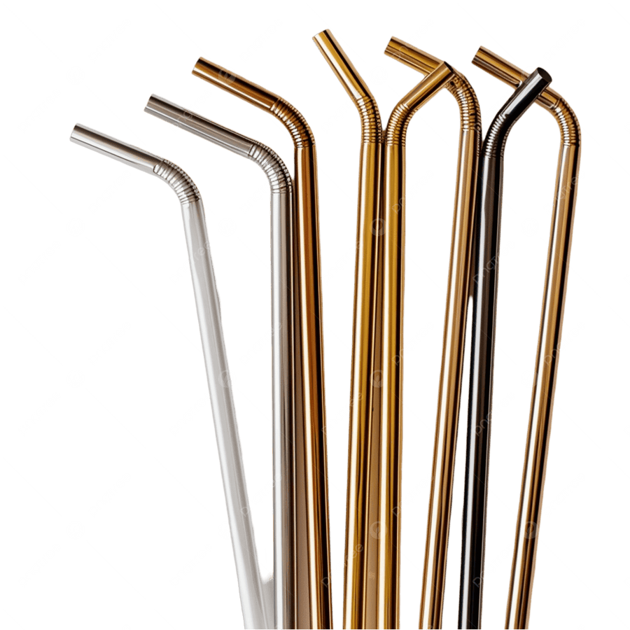Stainless Steel Reusable Straws 12-Pack