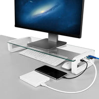 Monitor Riser with USB Hub Stand