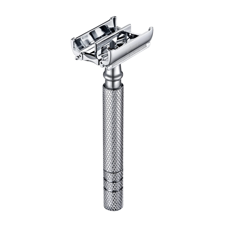 Stainless Steel Safety Razor + 10 Blades